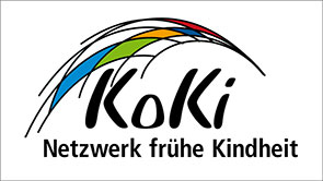 Logo: „KoKi – Netzwerk frühe Kindheit“.