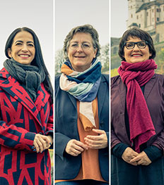 Poträtfotos: Dr. Hülya Düber, Monika Kraft und Christine Matzewitzki.